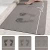 Bath Mat Non-Slip Washable Bathroom Rug 24x35in, Super Absorbent Quick Dry Diatomaceous Earth Bath Mat Rug, Rubber Backed Soft Thin Bath Carpet, for Bathroom Bathtub view 2