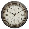 12 Inch Wall Clock Silent Vintage Plastic Round Wall Clocks for Living Room Kitchen Bedroom Home Office,Brown view 1
