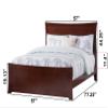 AFI, Metro Full Low Profile Platform Bed with Matching Footboard, Walnut view 3