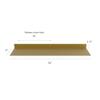 DIY CARTEL Linear Floating Shelf - Forged Raw Blackened Steel - Industrial Heavy Duty Metal Wall Mounted Modern Rustic Shelf - Made in The USA (36-inch x 8-inch Gold) view 3