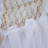 Efavormart White Lace and Tulle Chair Tutu Cover Skirt, Wedding Event Chair Decor view 2