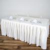 Efavormart 14ft Ivory Accordion Pleat Polyester Table Skirt for Kitchen Dining Catering Wedding Birthday Party Decorations Events view 1
