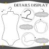 Taiyin 16 Pcs Body Shape Bikini Hanger Wire Lingerie Hangers for Display Swimsuit Bathing Suit Swimwear Clothes Coat Slip Dress (Black) view 3