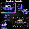 192 PCS Neon Glow Birthday Party Supplies - Glow in The Dark Birthday Backdrop Banner, Lets Glow Tablecloth, Neon Balloons, Temporary Tattoo, Glow Sticks for Black Light Neon Party Decorations view 3