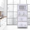 WOQLIBE 5-Tier Kitchen Baker's Rack, Heavy Free Standing Baker's Rack for Kitchens Storage with Adjustable Feet, Upgraded Industrial Microwave Oven Stand Rack (23.6 L x 12.6 W x 55.7 H, White) view 1