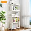 WOQLIBE 5-Tier Kitchen Baker's Rack, Heavy Free Standing Baker's Rack for Kitchens Storage with Adjustable Feet, Upgraded Industrial Microwave Oven Stand Rack (23.6 L x 12.6 W x 55.7 H, White) view 2