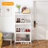WOQLIBE 5-Tier Kitchen Baker's Rack, Heavy Free Standing Baker's Rack for Kitchens Storage with Adjustable Feet, Upgraded Industrial Microwave Oven Stand Rack (23.6 L x 12.6 W x 55.7 H, White) view 4