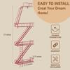 4 Tier Fire Escape Wall Shelf - Modern City Style Fire Escape Decorative & Planter Shelf, Easy to Install Metal Rustic Floating Shelves for Any Room, Red view 3