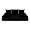 Cover ONLY Model V3 Twin Velvet Contrast Pipe Indoor Daybed Mattress Pillow AD374 view 2