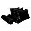 Cover ONLY Model V3 Twin Velvet Contrast Pipe Indoor Daybed Mattress Pillow AD374 view 3