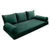 Cover ONLY Model V3 Twin Velvet Contrast Pipe Indoor Daybed Mattress Pillow AD317 view 1