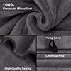 Orighty Bath Towel Pack of 4 - Soft Feel Grey Bath Towel Sets, Highly Absorbent Microfiber Towels for Body, Quick Drying, Microfiber Towels for Sport, Yoga, SPA, Fitness, (27 x 54) view 3