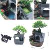 11" Desktop Fountain Rock Waterfall Humidifier with Artificial Tree &LED Light, Tabletop Water Fountains Indoor Fake Plant Bonsai Tree Feng Shui Decoration for Aquariums Office Bedroom Home Dcor view 3