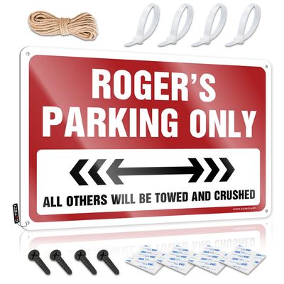 Bar Open Proudly Serving Whatever You Bring Sign Roger'S Parking Only Tin Sign Signs For Room Funny House Signs ( Size : 30X40CM )