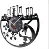12 Inch Wall Clock Chemical Experiment Vinyl Record Wall Clock Chemistry Microscope Bunsen Burner Retro Wall Watch Laboratory Science Decor Watch view 2