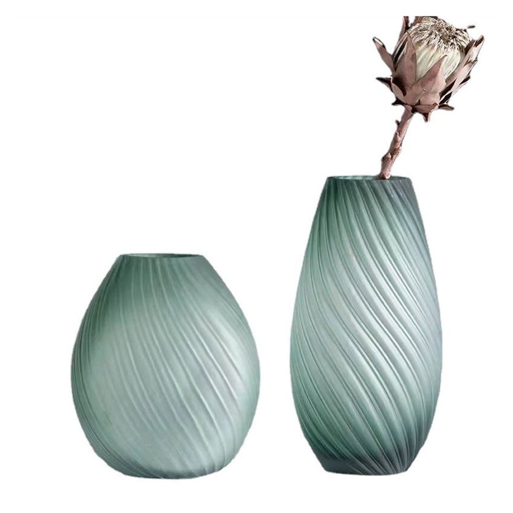 BNNP Vases for Centerpieces 2pcs Glass Vase Ornaments Modern Minimalist Living Room Flower Arrangement Room Home Decorative Vase Plant Containers