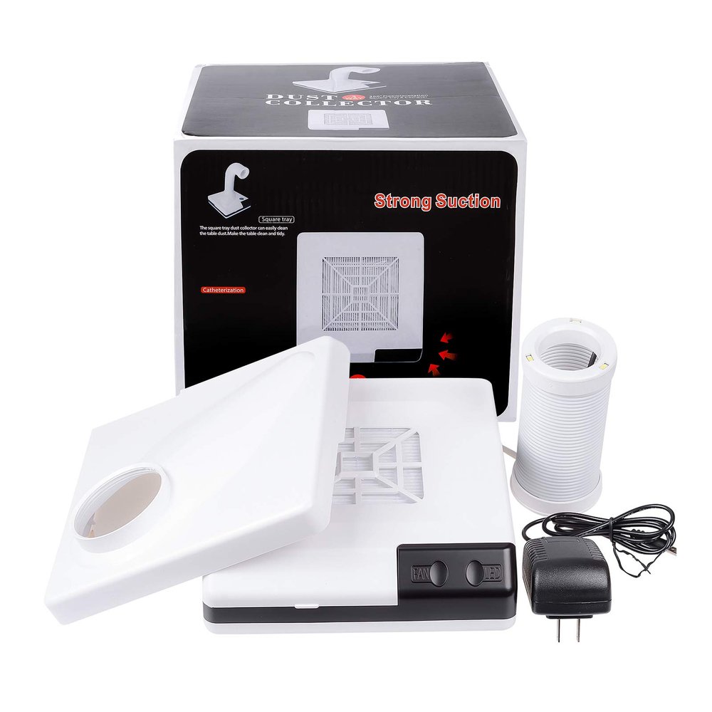 MrHugoo 65W Dust Suction Collector Strong Power Dust Remover Manicure Vacuum Cleaner Lab Nail Art Equipment Durable