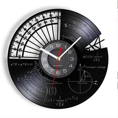 12 Inch Wall Clock Math Formula Science Classroom Wall Art Wall Clock Graphic Math Equation Vinyl Record Wall Clock Math Teachers Gift