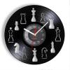 12 Inch Wall Clock Chess Piece Home Art Decor Chess Club Wall Clock Interior Design Living Room Vinyl Record Wall Clock Chessman Chess Lovers Gift view 1