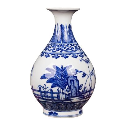 BNNP Vases for Centerpieces Ceramic Vase Retro Hand-Painted Vase 5.9 Inch Small Desktop Decoration Vase Home Living Room Table Decoration Ornament Plant Containers