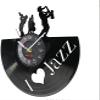 12 Inch Wall Clock Jazz Music Player Vinyl Record Wall Clock Blues Jazz Music Note Art Decor Wall Watch Handmade Gift for Jazz Lover view 1