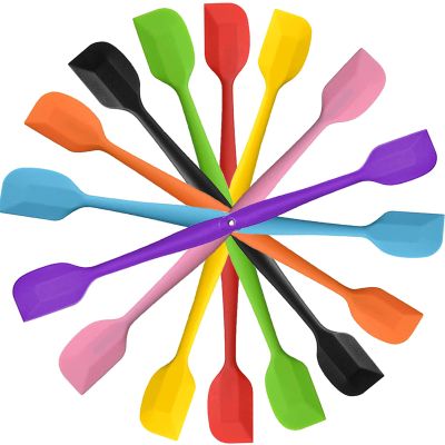 16 Pieces Silicone Spatula, 8.3 inch Small Spatulas Heat-Resistant Non-stick with Stainless Steel Core For Cake Cream Cooking Gadget
