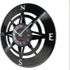12 Inch Wall Clock Compass Wall Art Modern Design Wall Clock Navy Home Decor Vinyl Record Wall Clock Nautical Compass Clock Wall Watch view 2