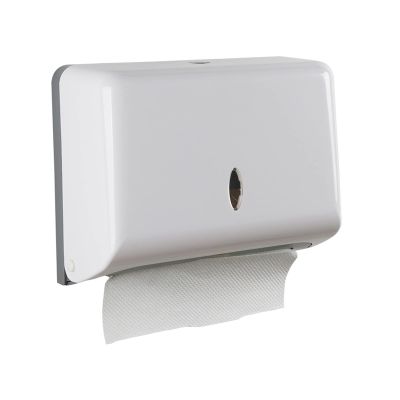 Paper Towel Dispenser Wall Mount, Folded Paper Towel Holder Multifold Commercial Hand Towel Dispenser for Trifold Hand Towels(White)