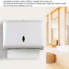 Paper Towel Dispenser Wall Mount, Folded Paper Towel Holder Multifold Commercial Hand Towel Dispenser for Trifold Hand Towels(White) view 2