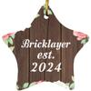 Designsify Christmas Tree Decoration, Bricklayer Established Est. 2024, Star Ornament A, Gifts for Birthday Anniversary Valentines Mom Mothers Fathers Day Party, to Men Women Him Her Friend Mom view 1