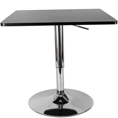 BILPIKOGoo Bar Table, Square Bar Table 360 Swivel Bar Tables, Cocktail Tables Bistro Table with Silver Leg Base, Cocktail Tables for Dining Room Bar 27.6-35.4"