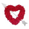 15.7 Inch Heart Shaped Wreath Valentine's Day Decoration Hanging Ornament Home Decor for Valentines Day Anniversary view 2