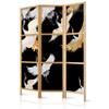 artgeist Japanese Room Divider Crane Bird Animals Nature 135x171 cm 3 Panel Folding Screen Japan Design Home Decoration Art Deco Abstract g-C-10115-z-b view 1