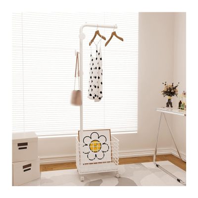 LXBAMKEA Coat Rack Stand Clothes Rack Stand, Movable Storage Holder, Garment Racks, Multifunctional Hat Shoe Handbag Scarfs Organizer, Portable Bedroom Hall Entryway Furniture (Color : White, Size :