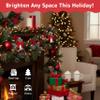 PREXTEX Halloween Lights (20 Feet, 100 Bulbs) - Halloween Party Decorations and Christmas Lights with Black Wire - Holiday Decorations Indoor or Outdoor Incandescent String Light - Orange view 2