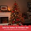 PREXTEX Halloween Lights (20 Feet, 100 Bulbs) - Halloween Party Decorations and Christmas Lights with Black Wire - Holiday Decorations Indoor or Outdoor Incandescent String Light - Orange view 4