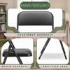 Amazing for less Pack of 2 (Fabric/Vinyl) Steel Frame Metal Foam Padded Folding Chairs (Black, Gray, White) (2-Pack - Vinyl Black) view 4