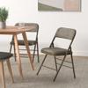 Amazing for less Pack of 2 (Fabric/Vinyl) Steel Frame Metal Foam Padded Folding Chairs (Black, Gray, White) (2-Pack - Fabric Gray) view 2