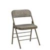 Amazing for less Pack of 2 (Fabric/Vinyl) Steel Frame Metal Foam Padded Folding Chairs (Black, Gray, White) (2-Pack - Fabric Gray) view 4