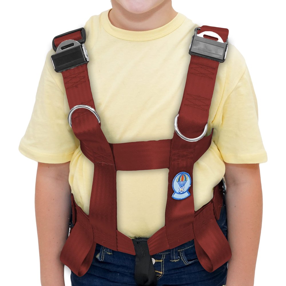 EZ-ON Products MAXPV Houdini Proof Durable Personal Vehicle User-Friendly Safety Transportation Vest with Seat Belt Loops and Mount. Meets NHTSA Regulation. (Burgundy, Medium)