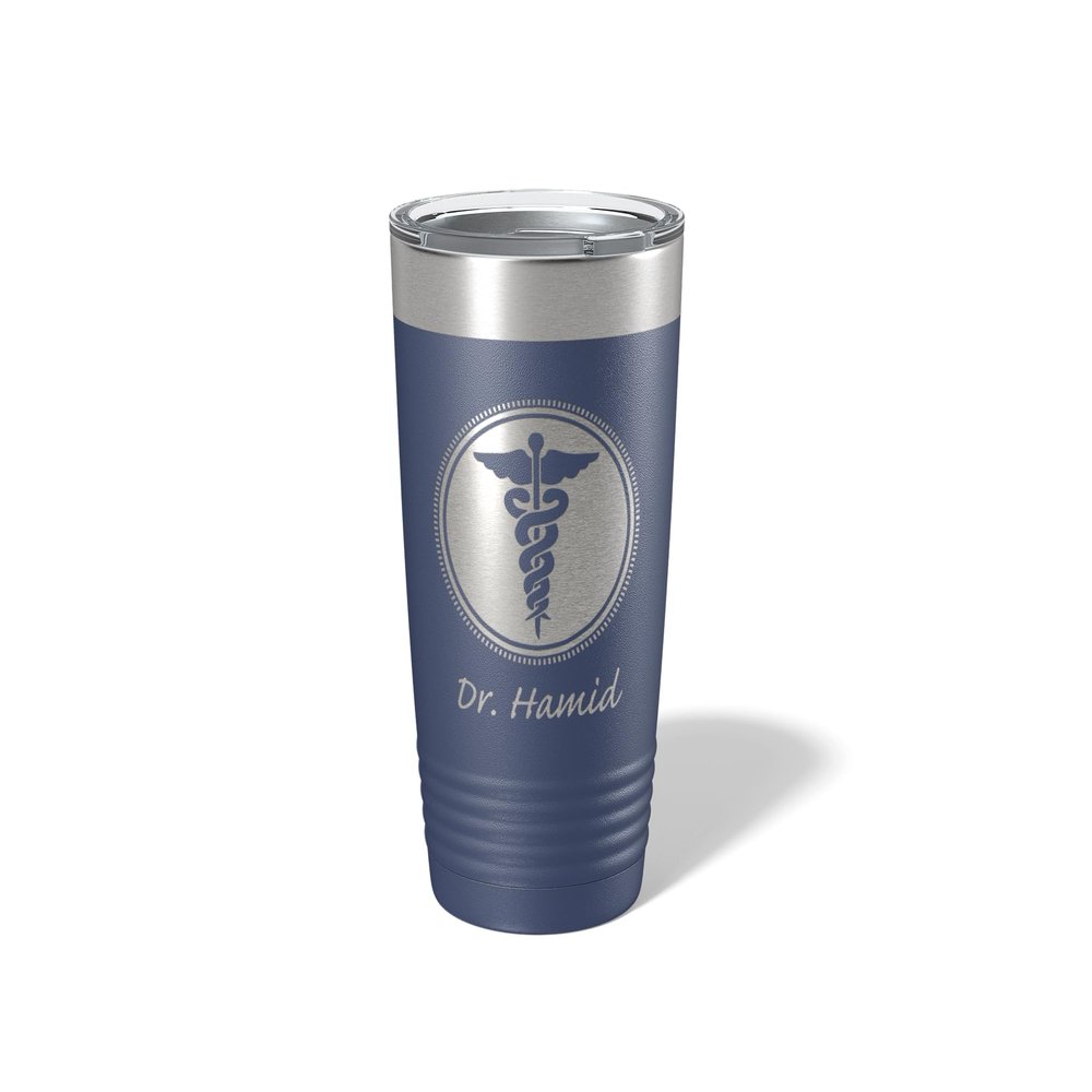 Alterd Industries Doctor Gift - Doctor Gifts for Men Women, Dr. Gifts Doctor Cup, Tumbler, Water Bottle, Accessories, Kit, Personalized Doctor Set (Doctor, Navy, 20oz Tumbler)