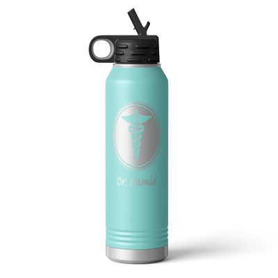 Alterd Industries Doctor Gift - Doctor Gifts for Men Women, Dr. Gifts Doctor Cup, Tumbler, Water Bottle, Accessories, Kit, Personalized Doctor Set (Doctor, Mint, 32oz Water Bottle)