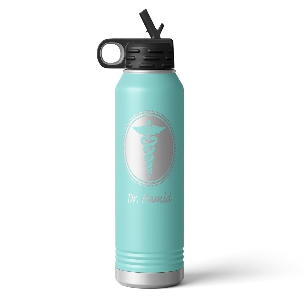 Alterd Industries Doctor Gift - Doctor Gifts for Men Women, Dr. Gifts Doctor Cup, Tumbler, Water Bottle, Accessories, Kit, Personalized Doctor Set (Doctor, Mint, 32oz Water Bottle)