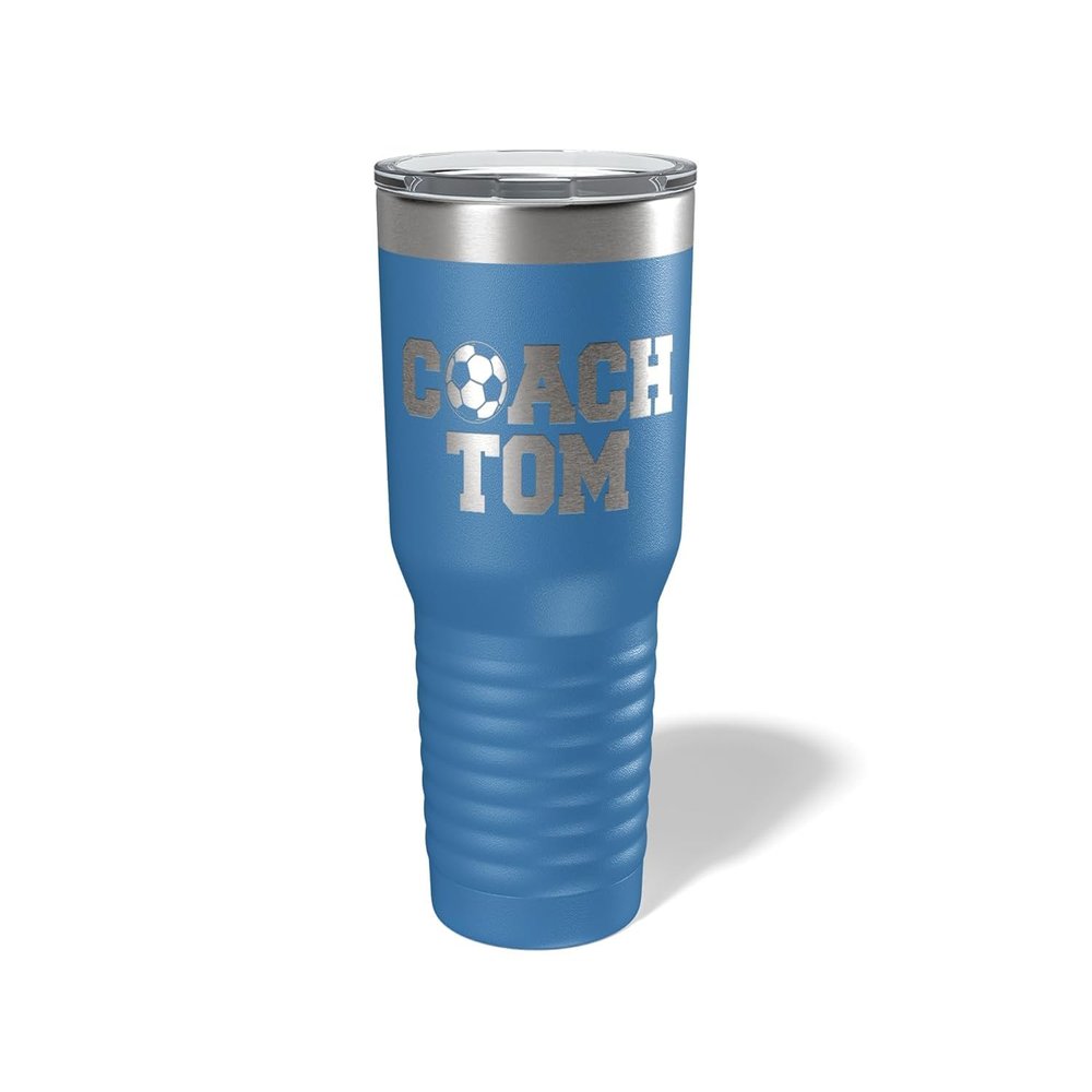 Alterd Industries Soccer Coach Gift - Soccer Coach Gifts Tumbler | soccer coach gifts for men | Girls Soccer Coach Gifts | Soccer coach ideas (Soccer Stacked, Royal Blue, 30oz Tumbler)