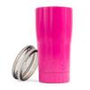 Silver Buffalo Double Walled Vacuum Insulated Stainless Steel Tumbler With Easy Sip Lid Keeps Hot and Cold, Travel Coffee Mug Clear Lid, 20 Ounces, Matte Pink view 3