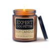 THE BURLAP BAG - Expert Dog Petter - 9oz Soy Candle - smells like maraschino cherries and roasted almonds - Handpoured in Austin Texas view 1