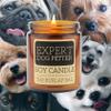 THE BURLAP BAG - Expert Dog Petter - 9oz Soy Candle - smells like maraschino cherries and roasted almonds - Handpoured in Austin Texas view 4