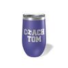 Alterd Industries Soccer Coach Gift - Soccer Coach Gifts Tumbler | soccer coach gifts for men | Girls Soccer Coach Gifts | Soccer coach ideas (Soccer Stacked, Purple, 12oz Wine Tumbler) view 1