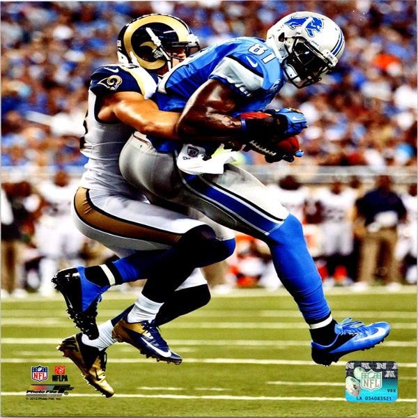 Autograph Warehouse 725883 8 x 10 in. Calvin Johnson Detroit Lions Legend Photofile Licensed No.1 Photo