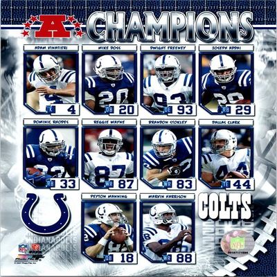 Autograph Warehouse 725908 8 x 10 in. Indianapolis Colts 2006 AFC Champions Manning Photofile Licensed Photo